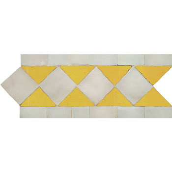 Mosaic House Moroccan tile Dfira MDV 1-18 White,   Yellow,    solid zellige, mosaic, zellij, field, pattern, glaze, simple, classic, octagonal 